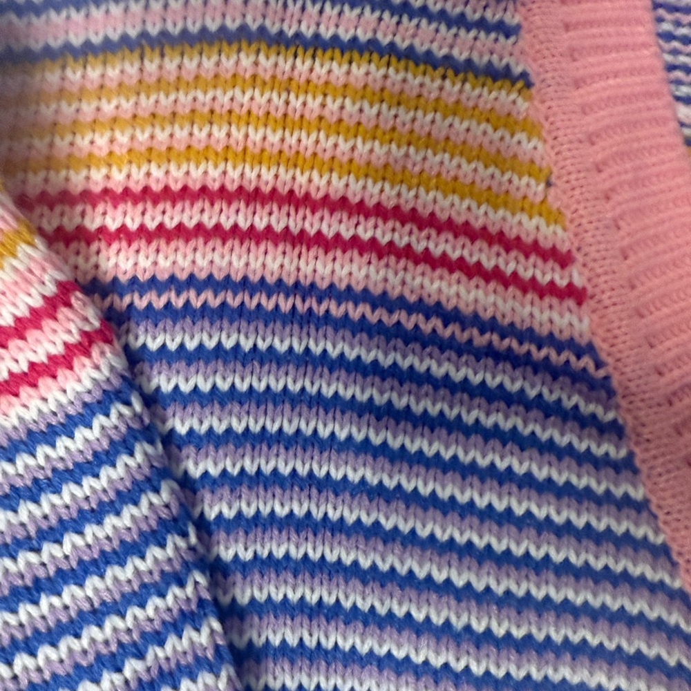 PINK‎ Victoria's Secret Pastel Striped Cardigan size S fits oversized. Casual - Picture 7 of 9